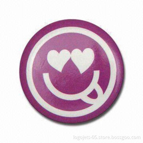 Tin Button Badge, Ideal for Promotional Campaigns, Available in Various Shapes